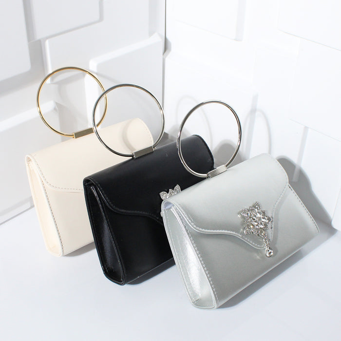 Rhinestone Flower Dinner Bag