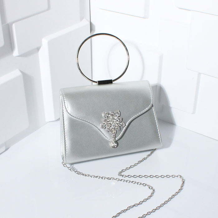Rhinestone Flower Dinner Bag