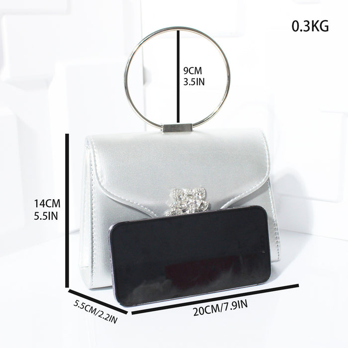 Rhinestone Flower Dinner Bag