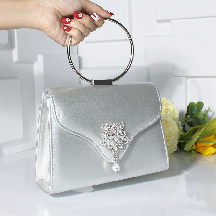 Rhinestone Flower Dinner Bag