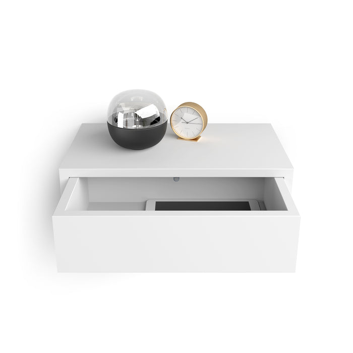 Riccardo Floating nightstand, Ashwood White