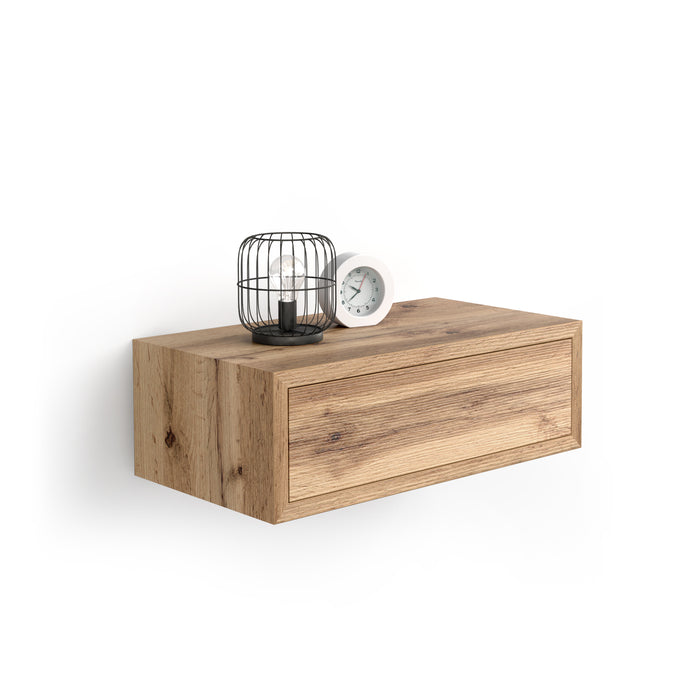 Riccardo Floating nightstand, Rustic Oak
