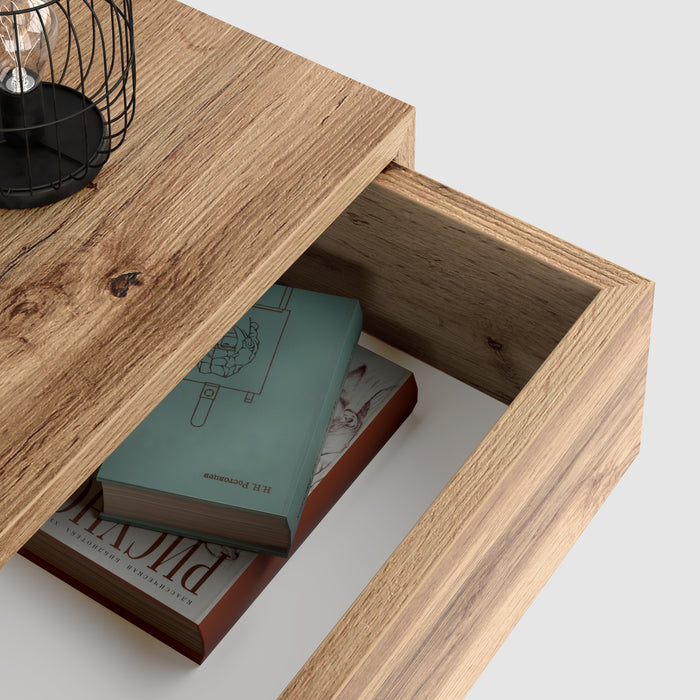Riccardo Floating nightstand, Rustic Oak