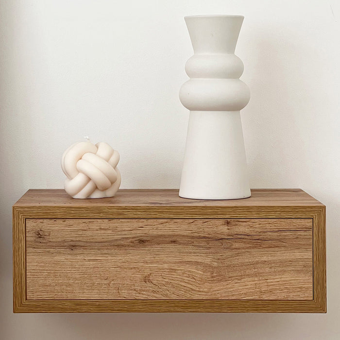 Riccardo Floating nightstand, Rustic Oak