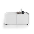 Romina Low Fluted Sideboard (36.8x14.2x17.3 in), 2 Doors, Opaque White