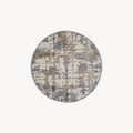 Round rug Luna 47 in, Grey and Beige with abstract pattern