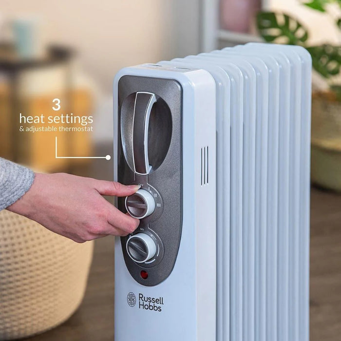 Russell Hobbs 2KW White Oil Filled Radiator | RHOFR5002