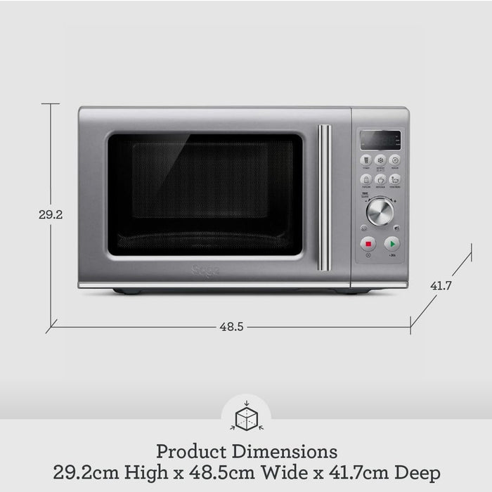 Sage The Compact Wave Soft Close Microwave | SMO650SIL4GEU1