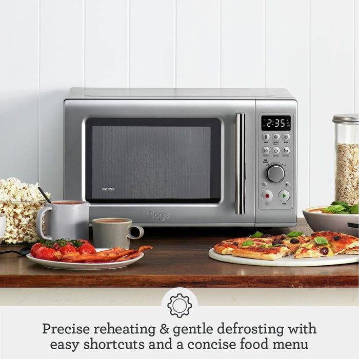 Sage The Compact Wave Soft Close Microwave | SMO650SIL4GEU1