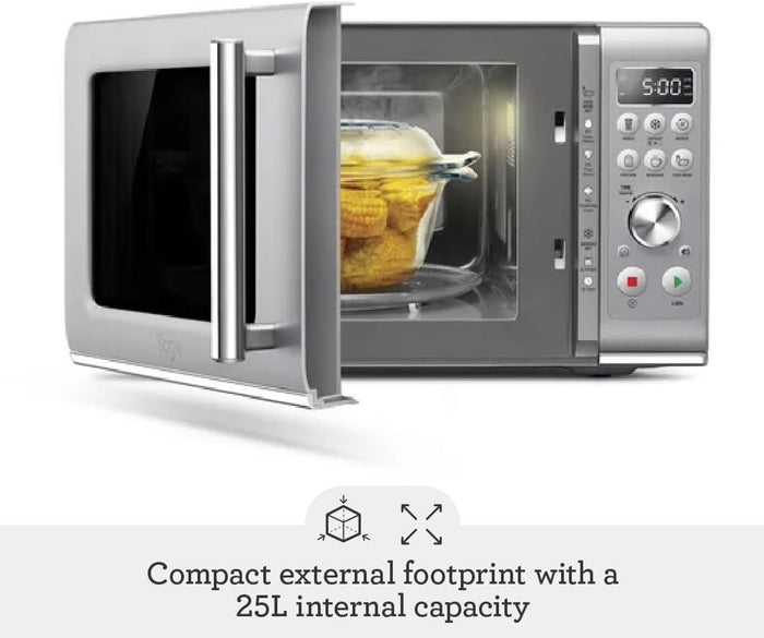 Sage The Compact Wave Soft Close Microwave | SMO650SIL4GEU1