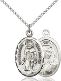 Saint Peregrine medal 0046P1, Sterling Silver