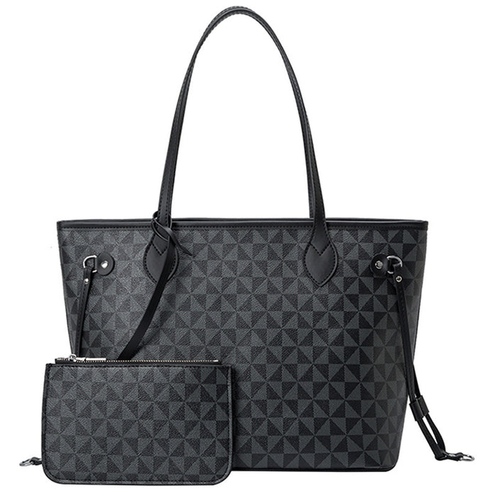 Satchel Shoulder Bag 2pcs with Small Wallet