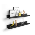 Set of 2 First picture shelves, 31.49 in, Ashwood Black