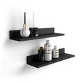 Set of 2 Rachele shelves, 23.62 in, Ashwood Black