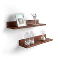 Set of 2 Rachele shelves, 23.62 in, Walnut
