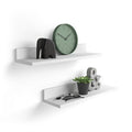 Set of 2 Rachele shelves, 31.49 in, Ashwood White