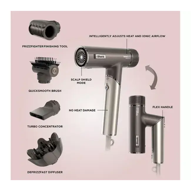 Shark SpeedStyle Pro FLEX 4-in-1 High-Velocity Hair Dryer | HD542UK