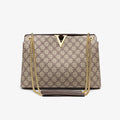 Signature V Four Leaf Print Handbag