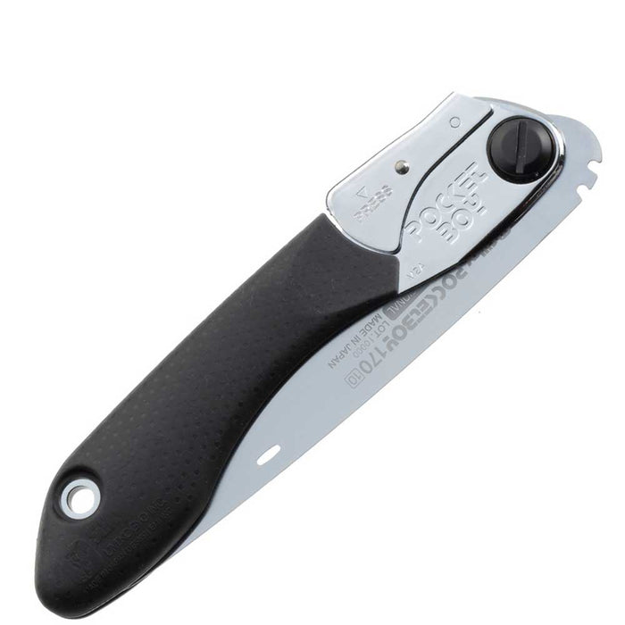 Lightweight, compact, and built for tough cuts — the Silky PocketBoy 170mm folding saw (medium tooth) is the bigger brother to the 130mm. Perfect for pruning, bushcraft, and camping. Folded