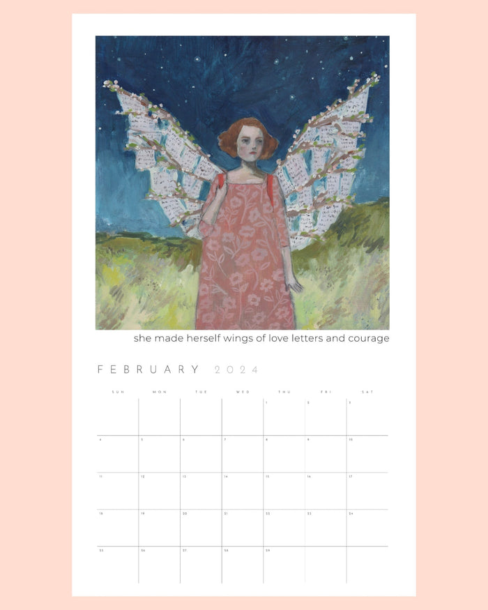 ***slightly damaged*** 2024 wall calendar