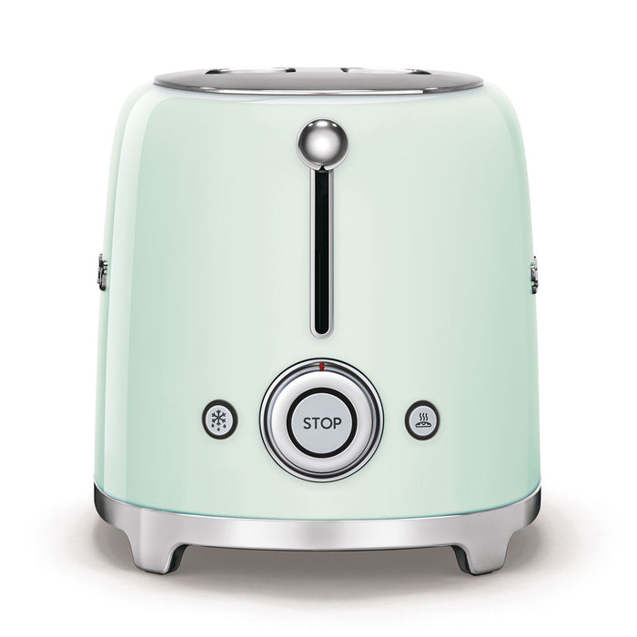 Smeg 50’s Retro Style 2 Slice Pastel Green Toaster | TSF01PGUK
