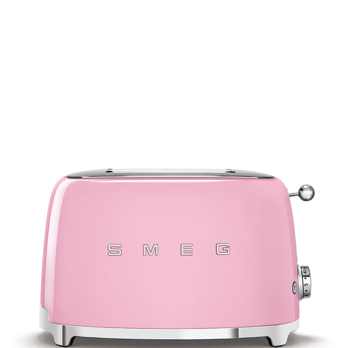 Smeg 50’s Retro Style 2 Slice Pastel Pink Toaster | TSF01PKUK