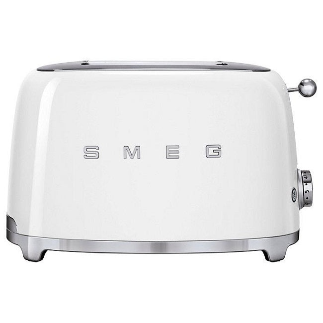 Smeg 50's Retro style 2 Slice White Toaster | TSF01WHUK
