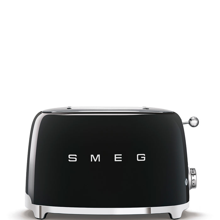 Smeg 50's Retro Style Aesthetic 2 Slice Toaster Black | TSF01BLUK