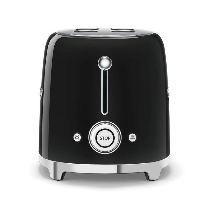 Smeg 50's Retro Style Aesthetic 2 Slice Toaster Black | TSF01BLUK