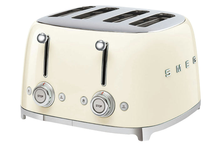 Smeg 50's Retro Style Aesthetic 4 Slice Toaster Cream | TSF03CRUK
