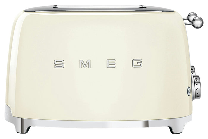 Smeg 50's Retro Style Aesthetic 4 Slice Toaster Cream | TSF03CRUK
