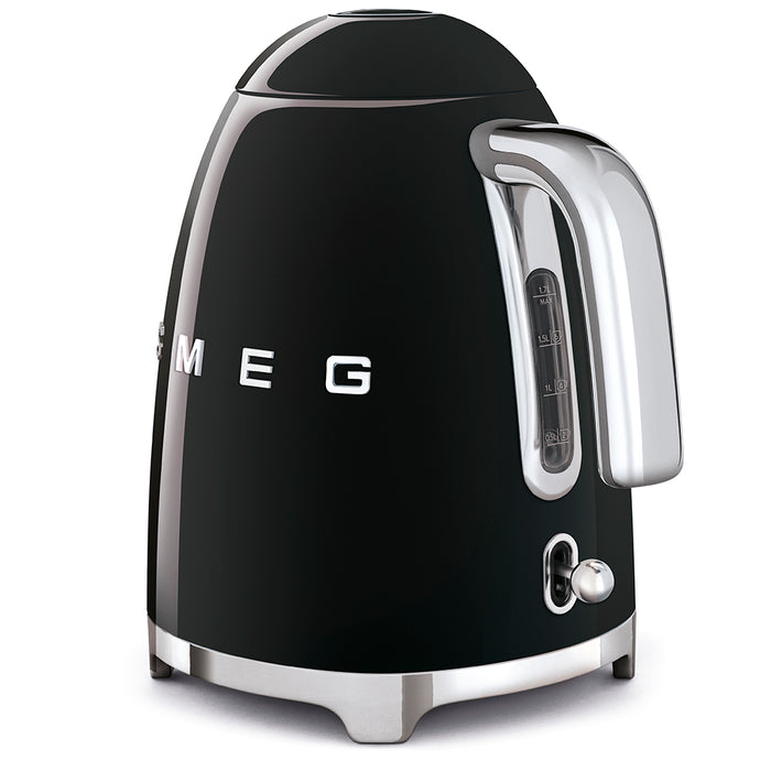 Smeg 50's Retro Style Kettle Black | KLF03BLUK