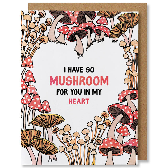 So Mushroom - Illustrated Love Heart Friendship Card