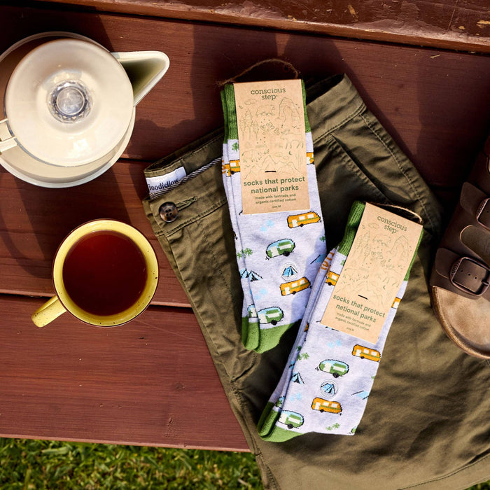 Socks that Protect National Parks (Green Campers): Medium