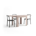 Square extendable dining table, Eldorado, 35.4(70.9)x35.4 in, Pearled Elm