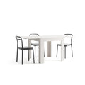 Square extendable dining table, Eldorado, 35.4(70.9)x35.4 in, White Ash