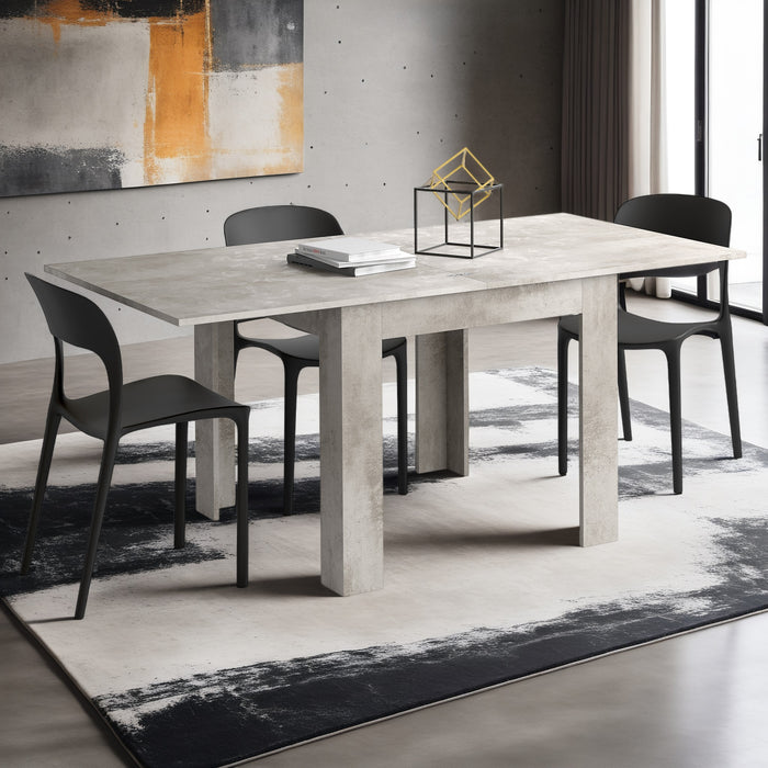 Square extendable dining table, Eldorado, 35.4(70.9)x35.4 in, White Ash