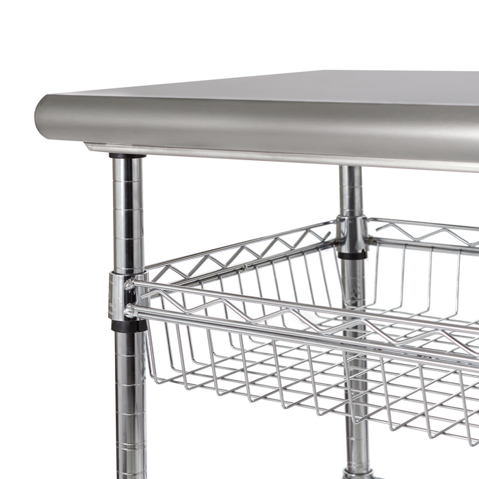 Stainless Steel NSF-Certified Utility Worktable Cart