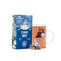 starry night tea bag gift parcel with hot tea and tea bag
