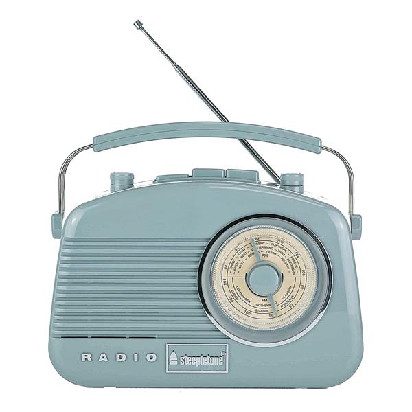 Steepletone Brighton 3 Band Portable Retro Radio Grey | BRIGHTONGYBT