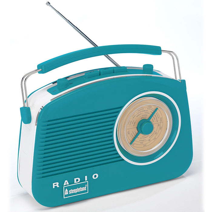 Steepletone Brighton Retro Radio Duck Egg Blue | BRIGHTONBEBT