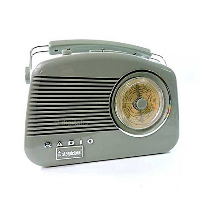 Steepletone Brighton Sage Green Portable Retro Radio | BRIGHTONSGBT