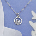 Sterling Silver 18 Inch Snow Capped Mountain Necklace