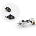 STIHL ASA 20 battery secateurs, part of the AS System. Includes battery and charger. Powerful, lightweight pruning tool for effortless cutting. Available at Cannings — your STIHL Elite Dealer.