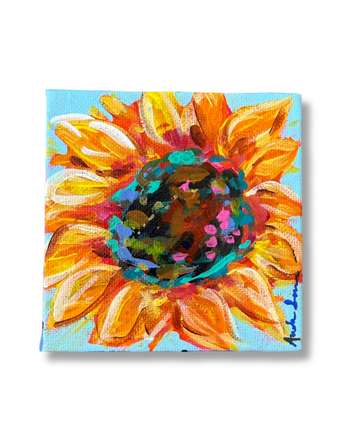 Sunflower Original Painting | Whimsical Home Decor Art