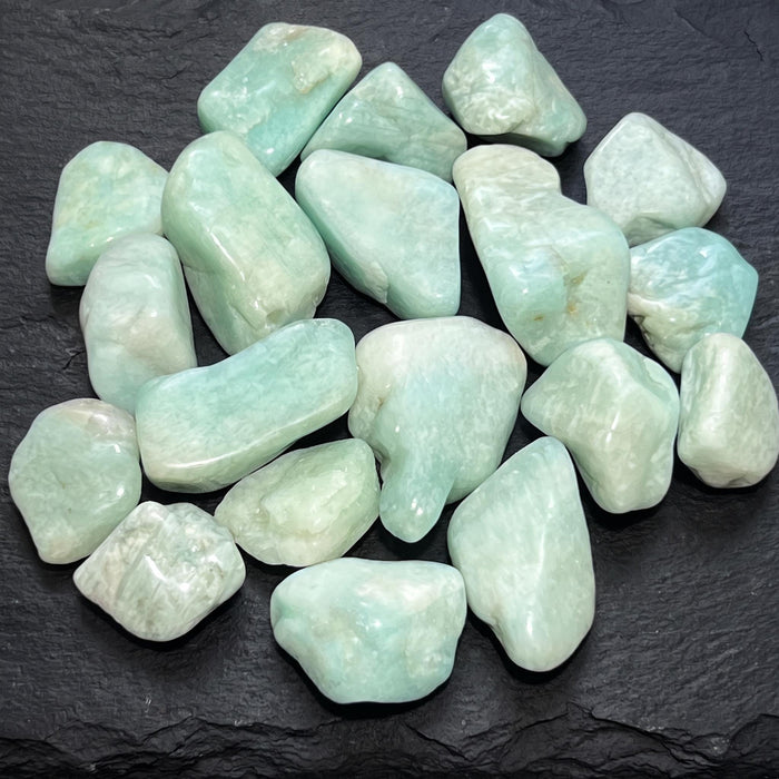 Teal Amazonite Crystal Tumbled Stones (By The Piece Or Pound)