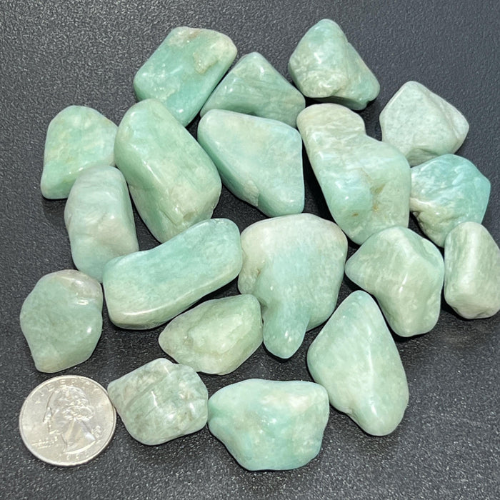 Teal Amazonite Crystal Tumbled Stones (By The Piece Or Pound)