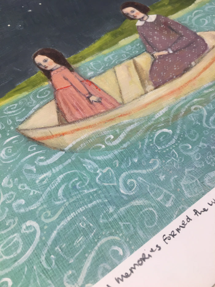 their dreams and memories formed the waves that would guide them - print