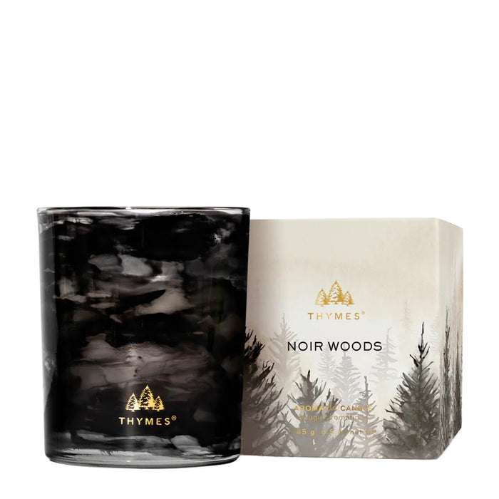 1-Wick 6.5 oz, thymes-noir-woods-candle-1-wick