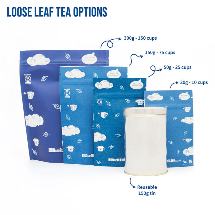 empty silver tea caddy loose leaf tea options